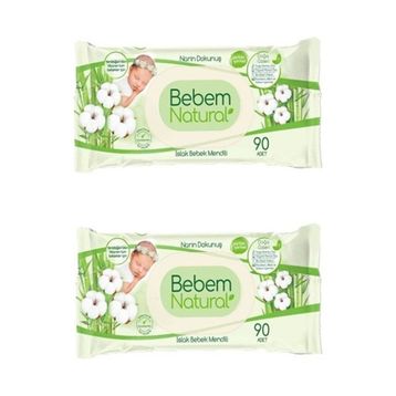 Bebem Natural Narin Dokunuş 2x90 Adet Plastik Kapaklı Islak Bebek Mendili
