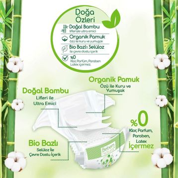 Bebem Natural No:3 Midi 102 Adet Bebek Bezi