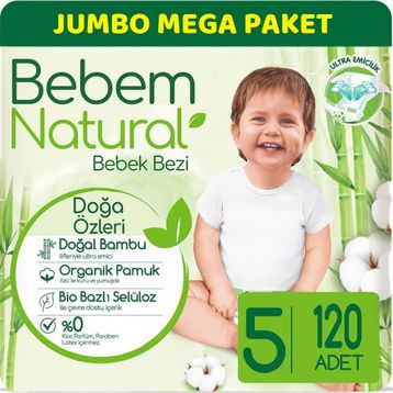 Bebem Natural No:5 Junior 120 Adet Bebek Bezi