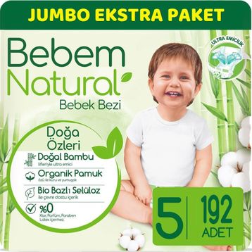 Bebem Natural No:5 Junior 192 Adet Bebek Bezi