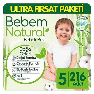 Bebem Natural No:5 Junior 216 Adet Bebek Bezi
