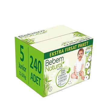 Bebem Natural No:5 Junior 240 Adet Bebek Bezi