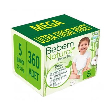 Bebem Natural No:5 Junior 360 Adet Bebek Bezi