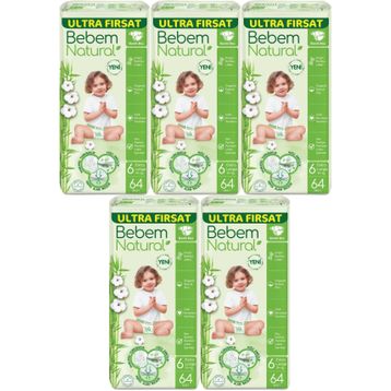 Bebem Natural No:6 XLarge 320 Adet Bebek Bezi