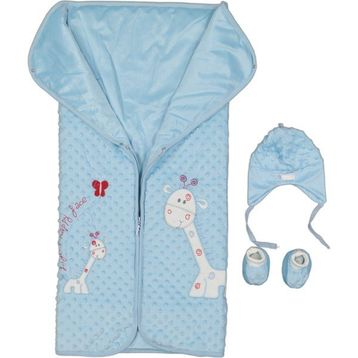 Bebesi Fluffy Zürafalı Bebek Battaniyesi