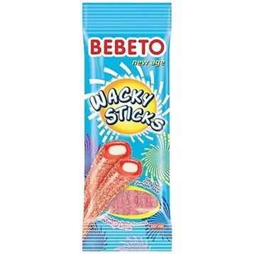 Bebeto 75 gr Wacky Sticks Çilek Vanilya Jelibon (12 adet)