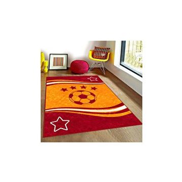 Bebişim Halı Bİ188 Sarı Kırmızı 80x150 cm Çocuk Odası Halısı