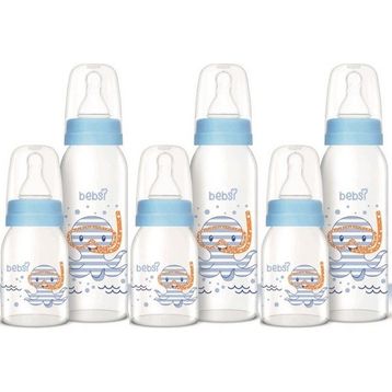 Bebsi Mavi 250 ml + 125 ml 3'lü Cam Biberon Seti