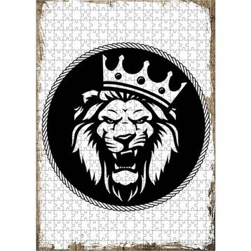 Bedeko Aslan Kral Ahşap 50x70 cm 500 Parça Puzzle