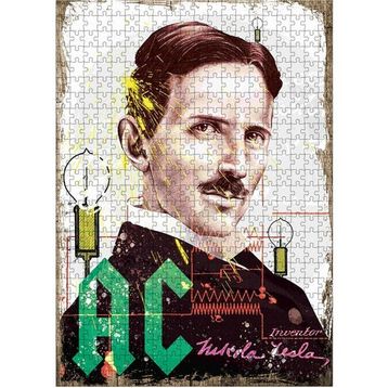 Bedeko Nicola Tesla Ac Ahşap 50x70 cm 500 Parça Puzzle
