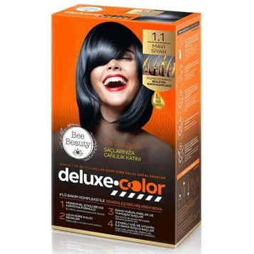 Bee Beauty Deluxe Color 1.1 Mavi Siyah Kit Saç Boyası