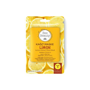 Bee Beauty Limon Desenli Kağıt Yüz Maskesi