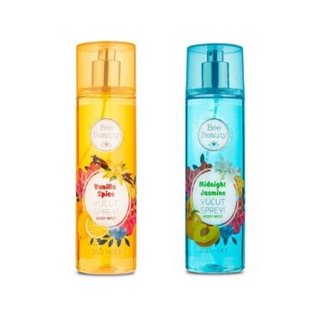 Bee Beauty Midnight Jasmine 200 ml + Vanilla Spice 200 ml Vücut Spreyi
