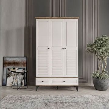Beenal Nisa 3 Kapaklı Aytaşı Rengi 120 cm Gardırop