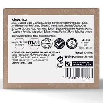 Bee'O Apibeauty Arı Zehirli Propolisli Arı Sütlü Anti Aging 50 ml Yüz Bakım Kremi