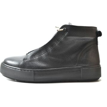 Beety 2401-1 Deri Siyah Lastikli Casual Kadın Bot