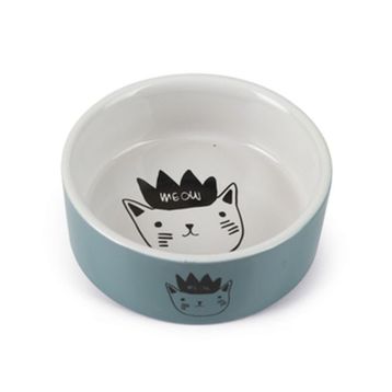 Beeztees 11.5 cm 180 ml Mavi Seramik Kedi Mama ve Su Kabı