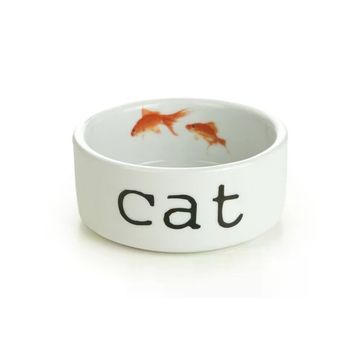 Beeztees 11.5 cm 300 ml Beyaz Seramik Kedi Mama ve Su Kabı