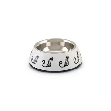 Beeztees 14x4.5 cm 160 ml Beyaz Paslanmaz Çelik Kedi Mama Su Kabı