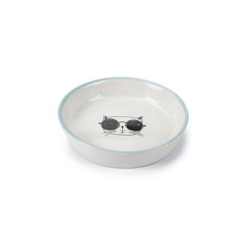 Beeztees 16 cm 300 ml Beyaz Seramik Kedi Mama ve Su Kabı