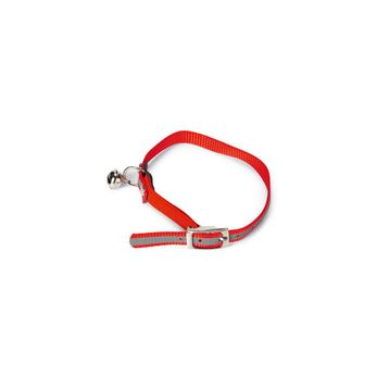 Beeztees 24.5-29.5 cm Fosforlu Kırmızı Kedi Boyun Tasması