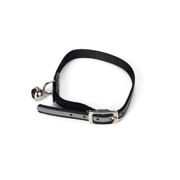 Beeztees 24.5-29.5 cm Fosforlu Siyah Kedi Boyun Tasması