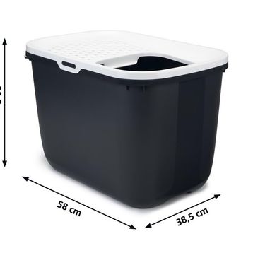 Beeztees Kapalı ve Derin 58x38.5x39.5 cm Gri Kedi Tuvaleti