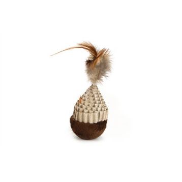 Beeztees Karton ve Tüylü Hacıyatmaz 5x5x12 cm Kedi Oyuncağı