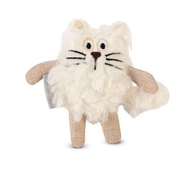 Beeztees Kedi Beyaz 15x10x3 cm Peluş Kedi Oyuncağı