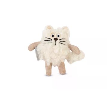 Beeztees Kedi Beyaz 15x10x3 cm Peluş Kedi Oyuncağı