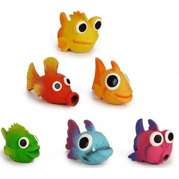 Beeztees Sesli Balıklar Lateks 10.5-13.5 cm Çeşitli Renklerde Köpek Oyuncağı