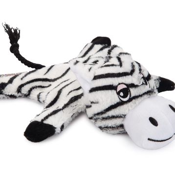 Beeztees Sesli Kaplan 18x19x8 cm Beyaz Siyah Peluş Köpek Oyuncağı