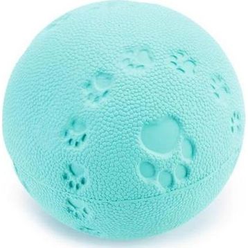 Beeztees Sesli Top Kauçuk 7.5 cm Turkuaz Köpek Oyuncağı