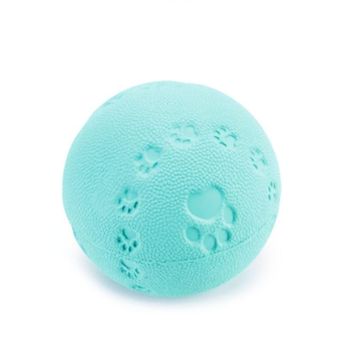 Beeztees Sesli Top Kauçuk 7.5 cm Turkuaz Köpek Oyuncağı