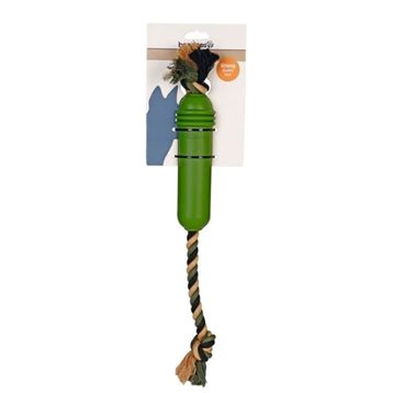 Beeztees Sumo Dental Yeşil 20 cm Sosis Şeklinde İpli Köpek Oyuncağı