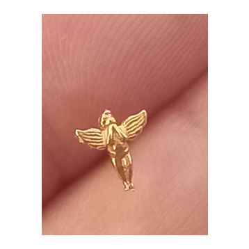 Begonia Accessories 925 Ayar Gümüş Zirkon Taşlı Gold Melek Hızma Piercing