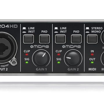 Behringer UMC204HD 2 Giriş 4 Çıkış Usb Stüdyo Ses Kartı