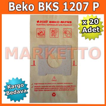 Beko BKS 1207 Kağıt 20 Adet Toz Torbası + Hediyeli