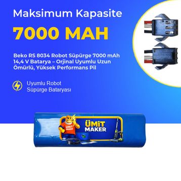 Beko RS 8034 14.4 Vol 7000 Mah Robot Süpürge Batarya
