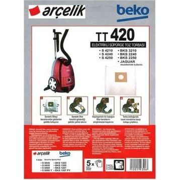 Beko TT420 Elektrikli Süpürgeye Uyumlu 5 Adet Toz Torbası