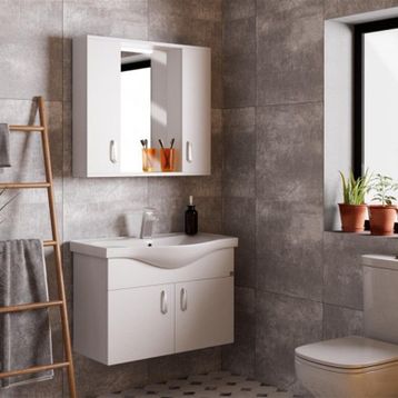 Belinza Beyaz 65 cm Viva Banyo Dolabı Takımı