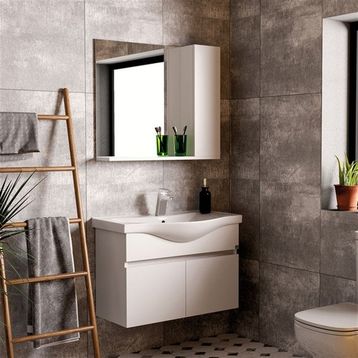 Belinza Beyaz 65 cm Viva Banyo Dolabı Takımı