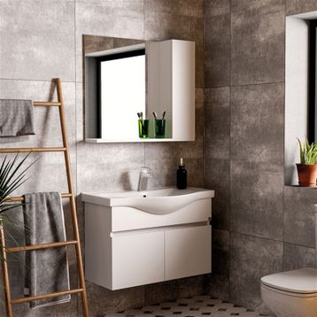 Belinza Beyaz 65 cm Viva Banyo Dolabı Takımı