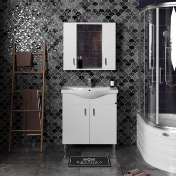 Belinza Eva 80 cm Banyo Dolabı Takımı