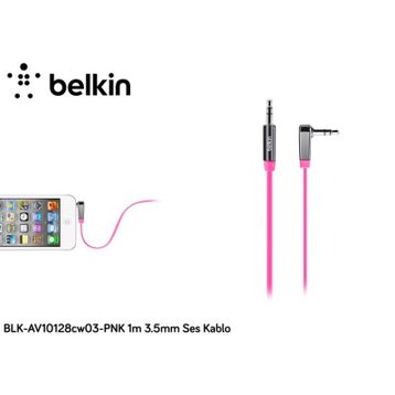 Belkin AV10128CW03-BLK Siyah 0.9 m Flat Aux Kablo