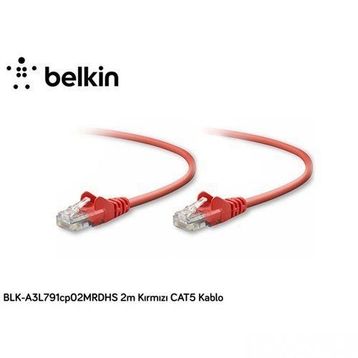 Belkin BLK-A3L791CP02MRDHS 2 m Kırmızı CAT5 Kablo