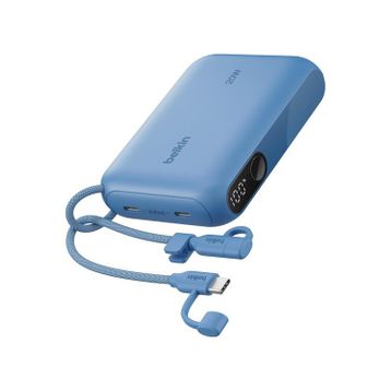 Belkin BoostCharge BPB021HQBL 20W 10.000 mAh Entegre USB-C Kablolu Hızlı Şarj Mavi Powerbank