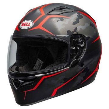 Bell PS Qualifier Stealth Matt Black Red Full Face Motosiklet Kaski
