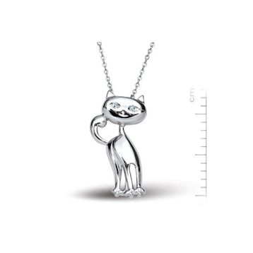 Bella Gloria GK00104 Altın Kaplamalı Gümüş Kedi Kolye