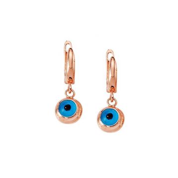 Bella Gloria GP00193 Nazarlı Rose Gümüş Küpe